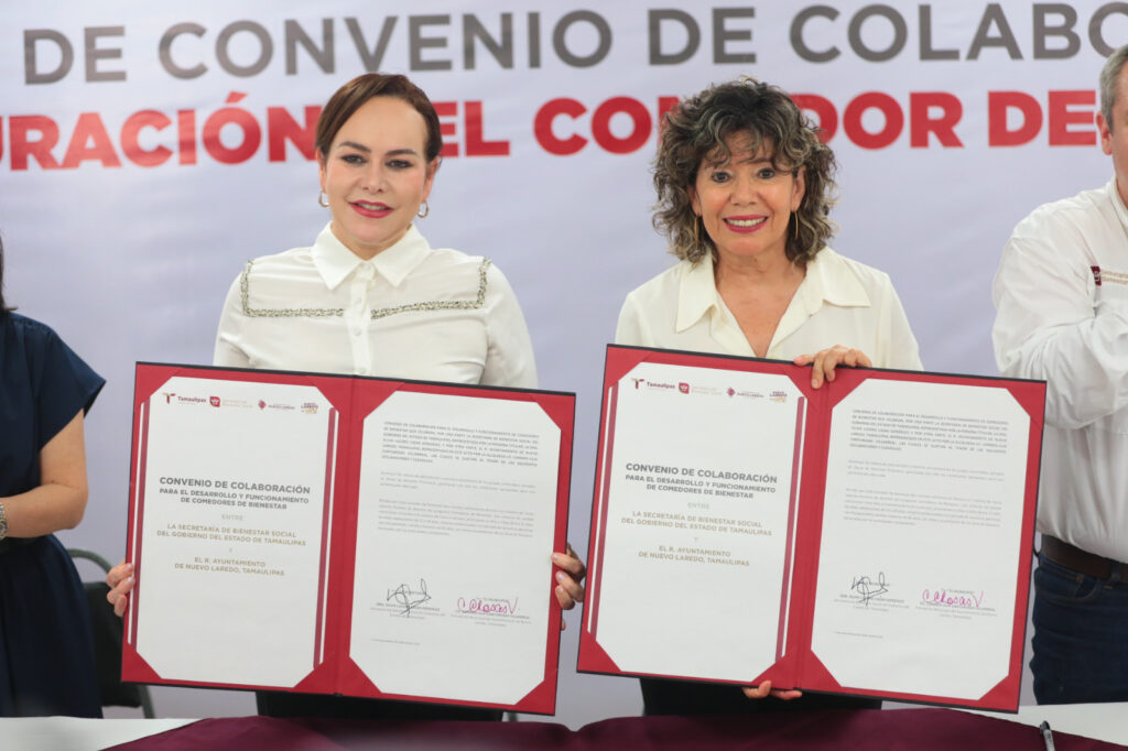 Firman Nuevo Laredo y Tamaulipas convenio de colaboración para brindar seguridad alimentaria a personas vulnerables