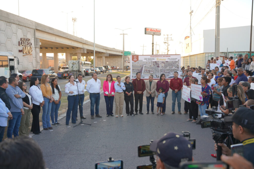 Inaugura alcaldesa Carmen Lilia Canturosas puente peatonal y vehicular; Brinda mejor movilidad y seguridad a ciudadanos