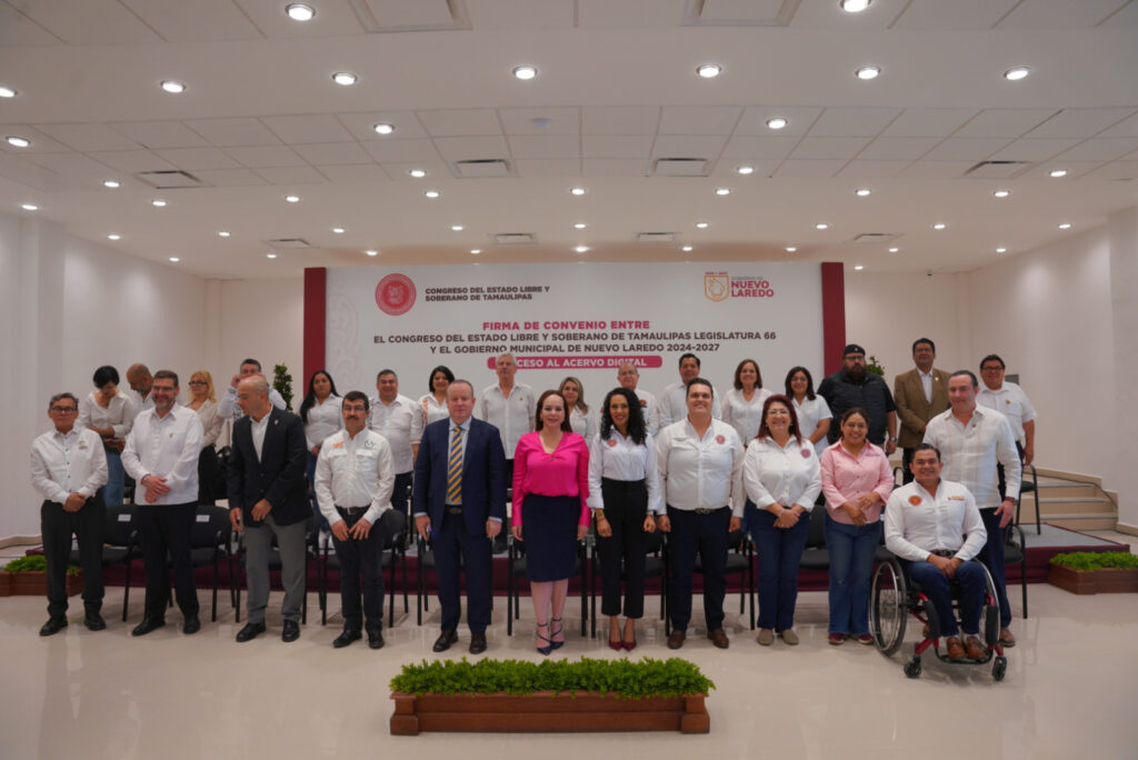 Congreso de Tamaulipas proporcionará acervo universal de información a través de firma de convenio con el ayuntamiento de Nuevo Laredo