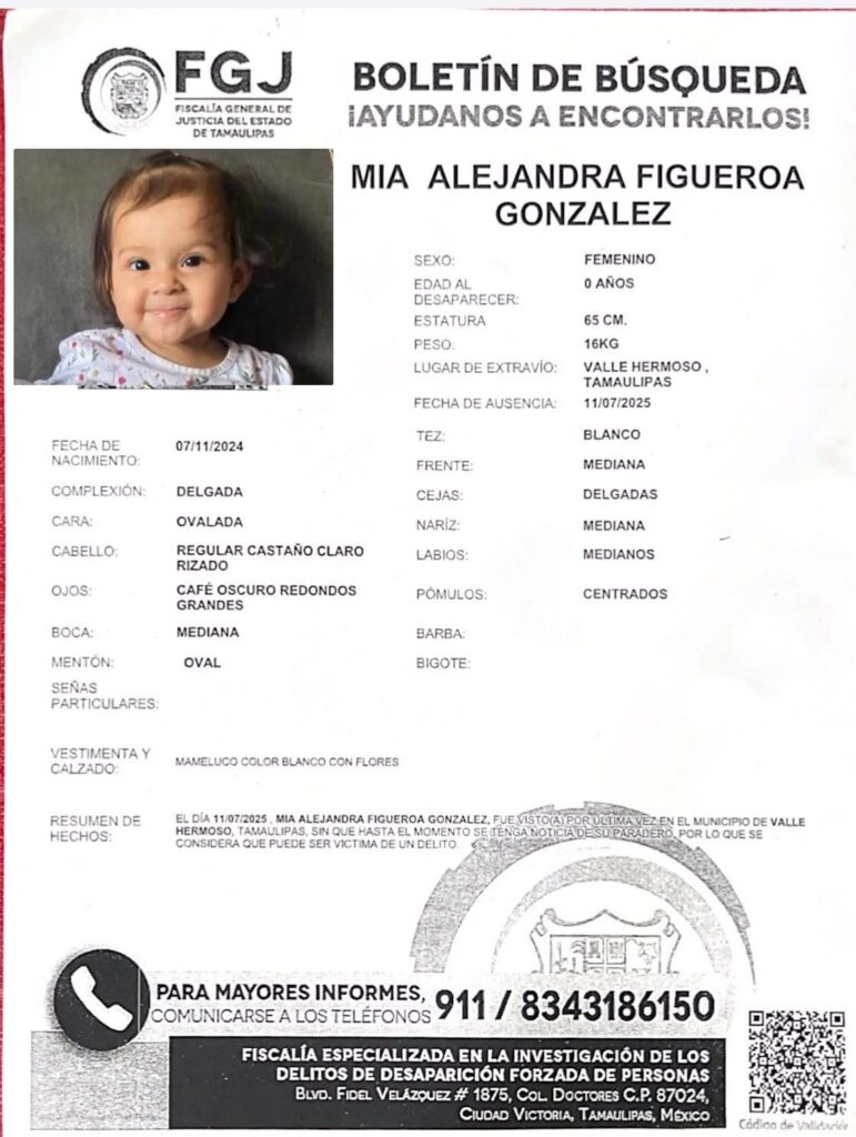 Buscan a madre y sus dos hijos desaparecidos en Valle Hermoso