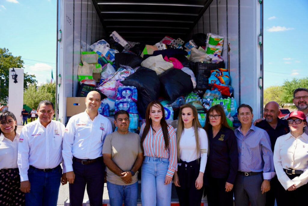 Nuevo Laredo responde al llamado de Carmen Lilia con más de 50 toneladas de apoyo para comunidades afectadas por las lluvias al sur de Tamaulipas y Veracruz