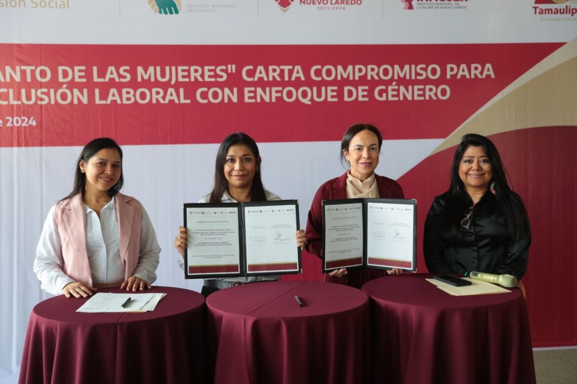 Firman carta compromiso Gobierno de Nuevo Laredo y estado para impulsar a mujeres en sector laboral