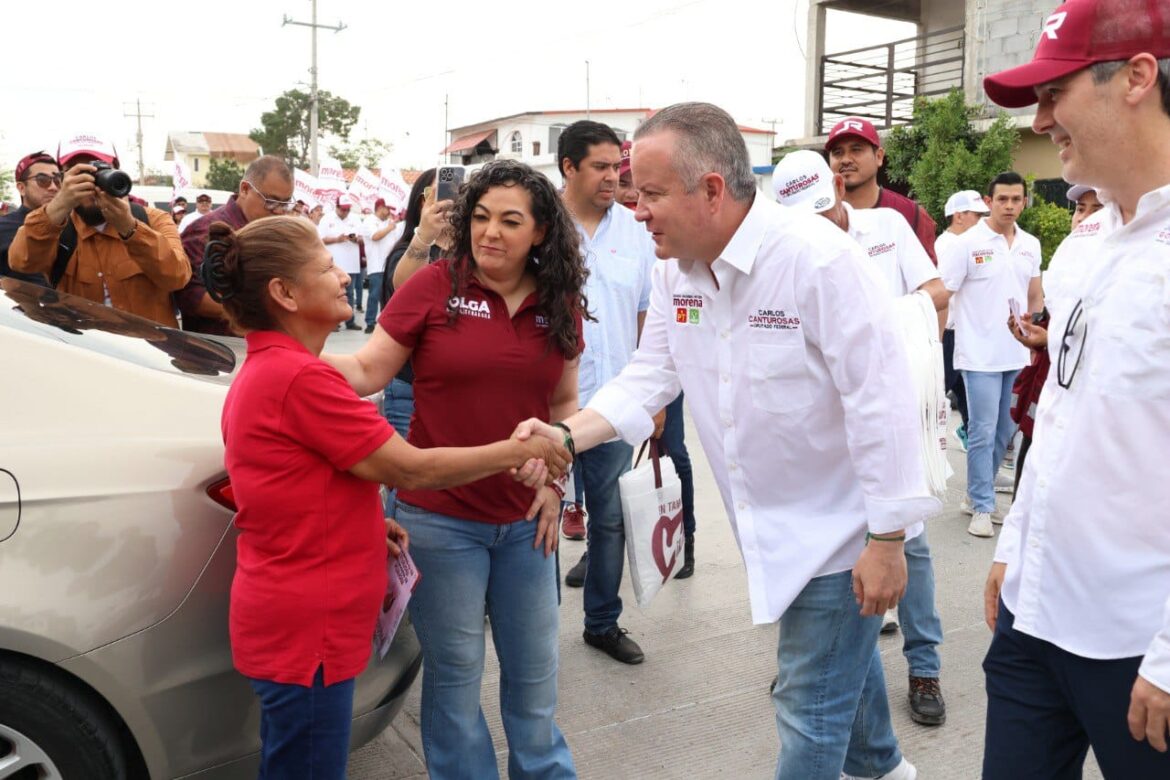 Va Carlos Canturosas y candidatos a senadores de Morena, PT y Verde por segundo piso de la 4T en Nuevo Laredo y Tamaulipas 