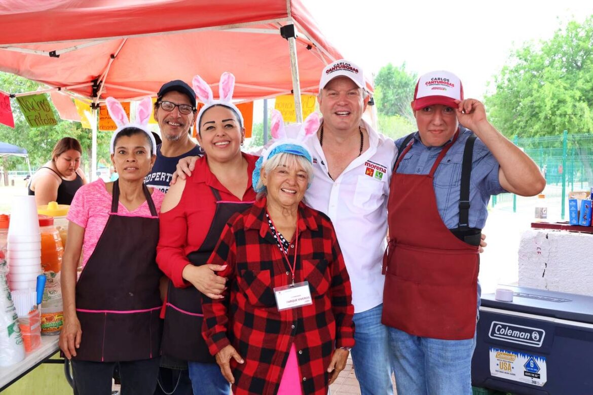 Carlos Canturosas festeja la Pascua con familias neolaredenses