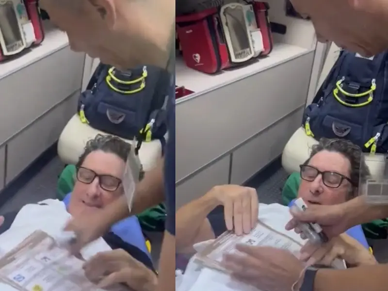Hombre con fractura en la pelvis llega en ambulancia a votar y se vuelve viral