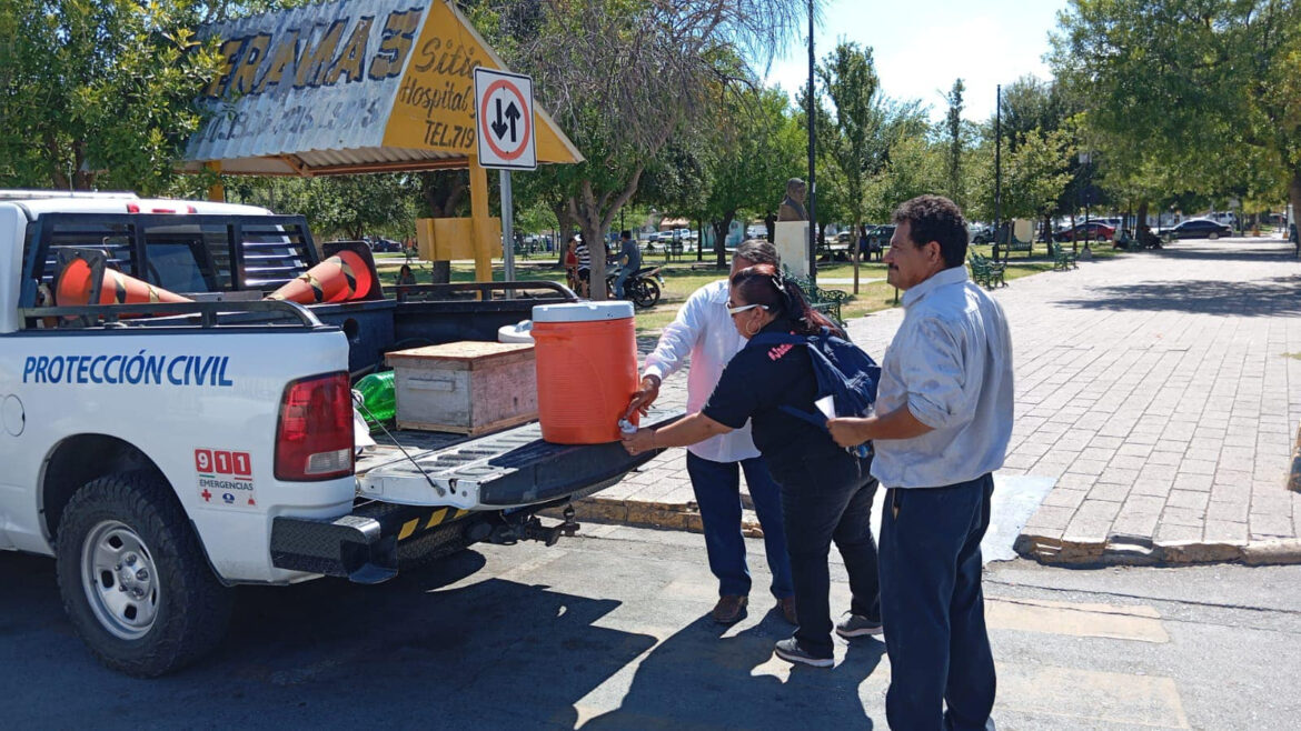 Mantiene Gobierno de Nuevo Laredo puntos de hidratación por altas temperaturas