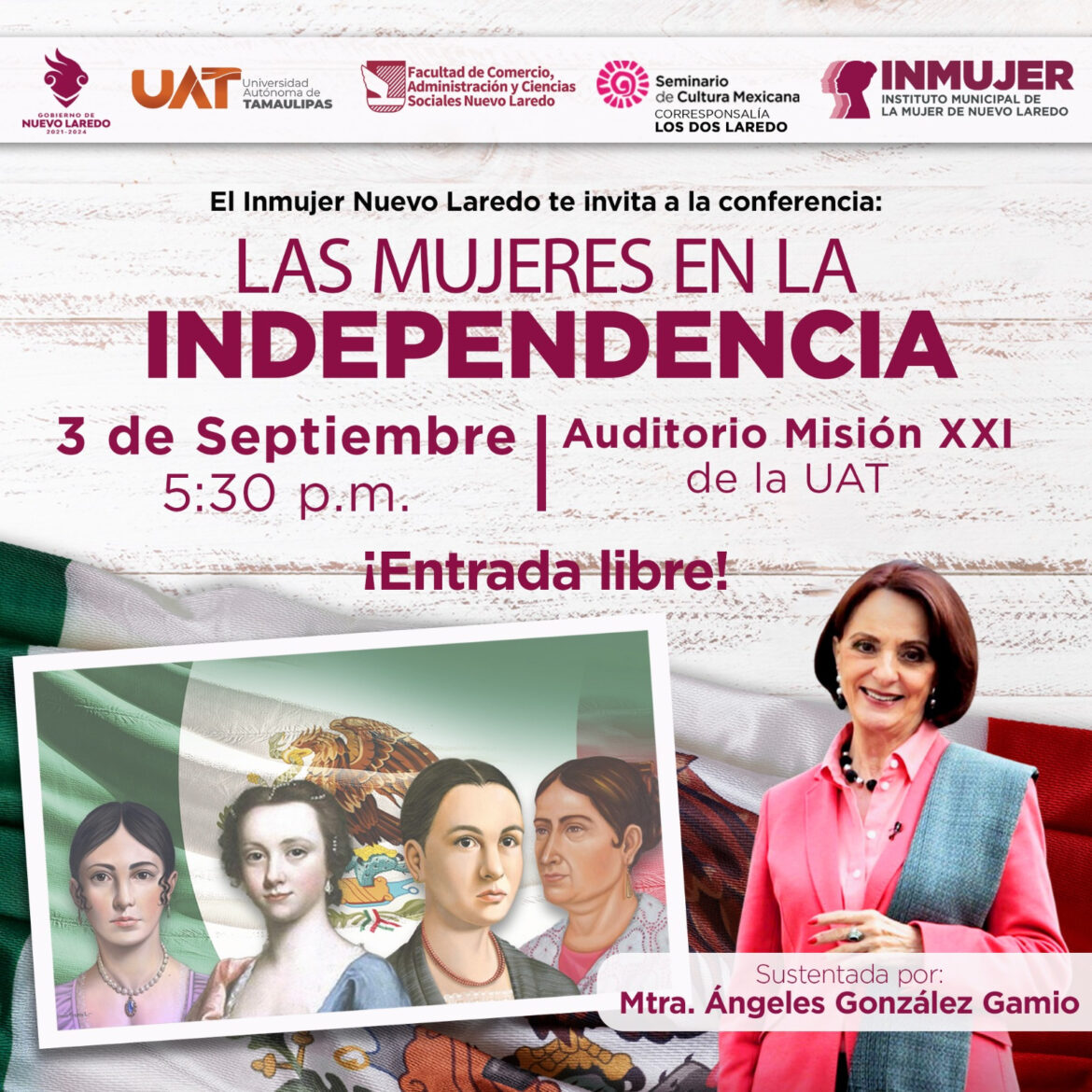 INMUJER Nuevo Laredo invita a conocer la historia de mujeres en la independencia