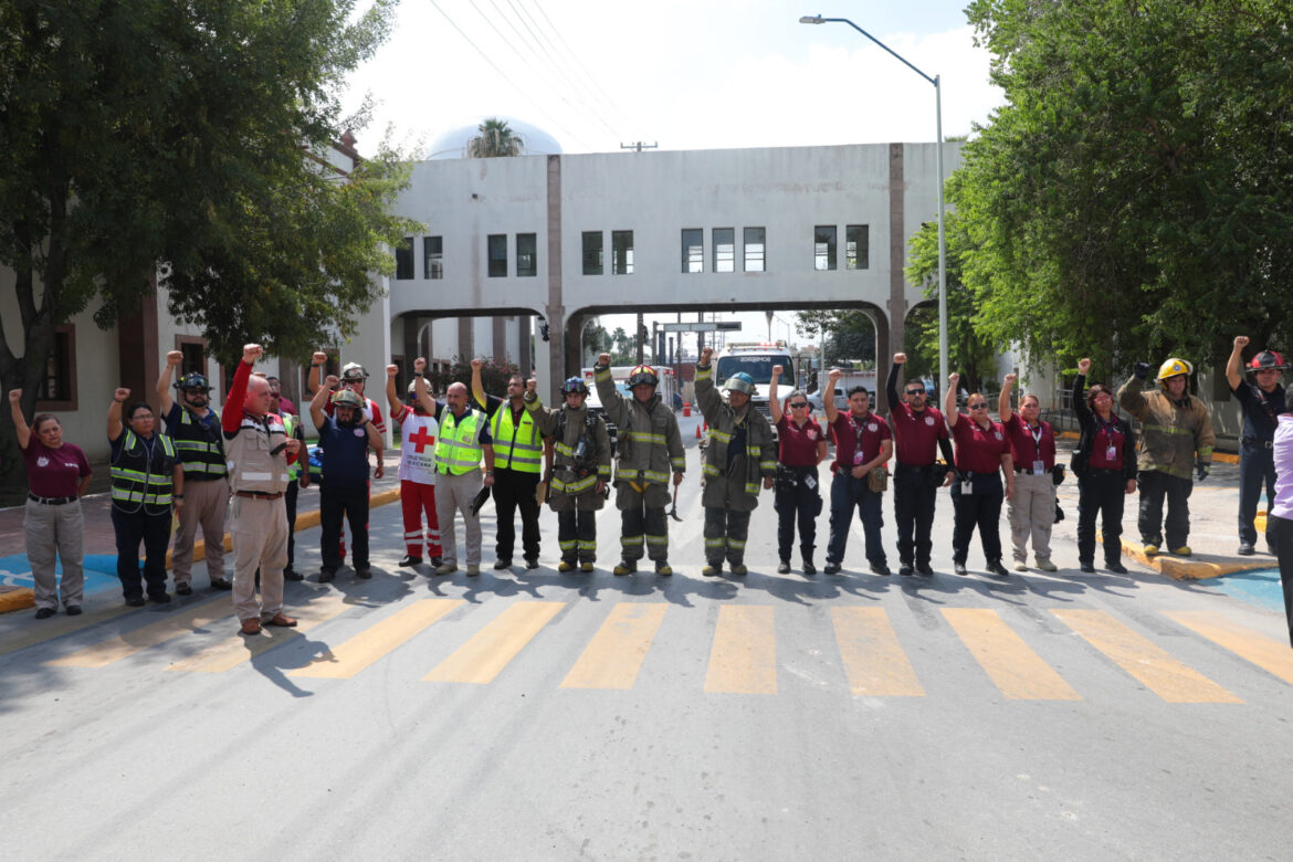 Participa Gobierno de Nuevo Laredo en Simulacro Nacional de Protección Civil 2024