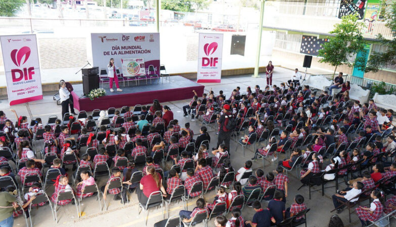 Celebra DIF Nuevo Laredo Día Mundial de la Alimentación con evento en Escuela Primaria Revolución