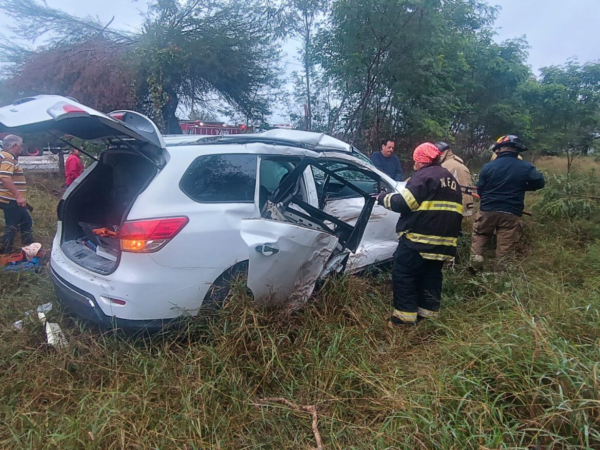 Conductor resulta lesionado tras accidente en carretera Victoria-Monterrey