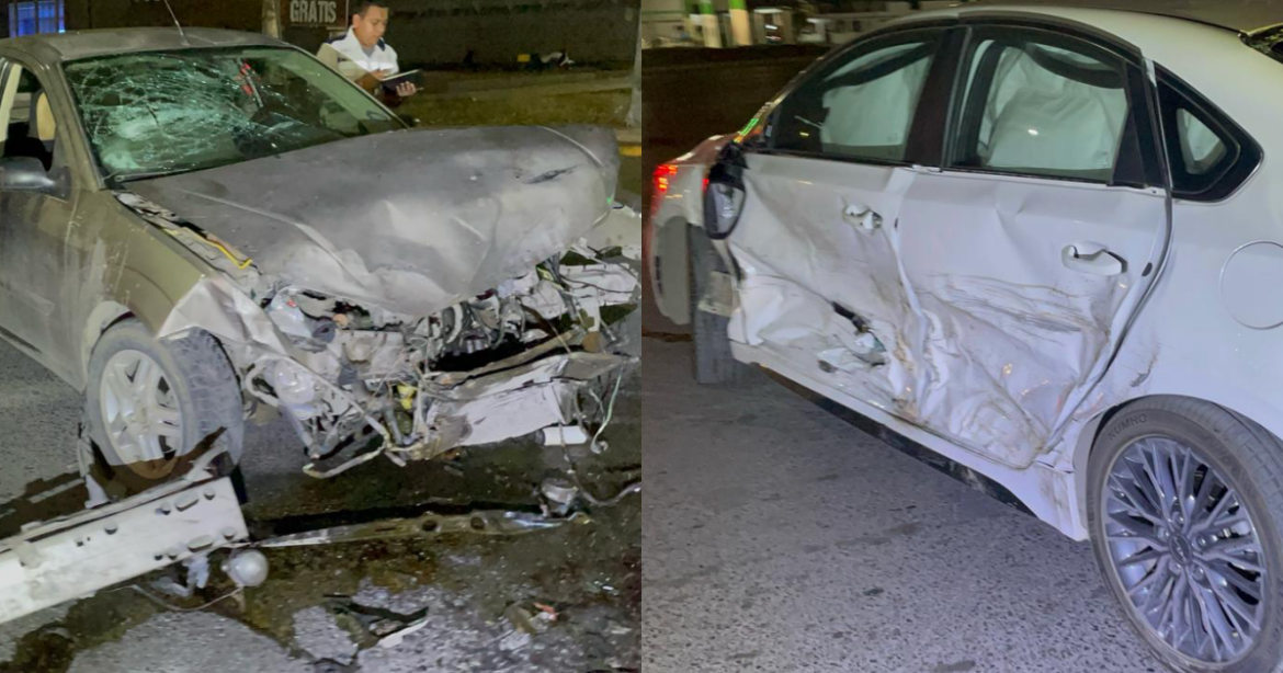 Borracho provoca choque en Ciudad Victoria y enfrenta a agentes viales
