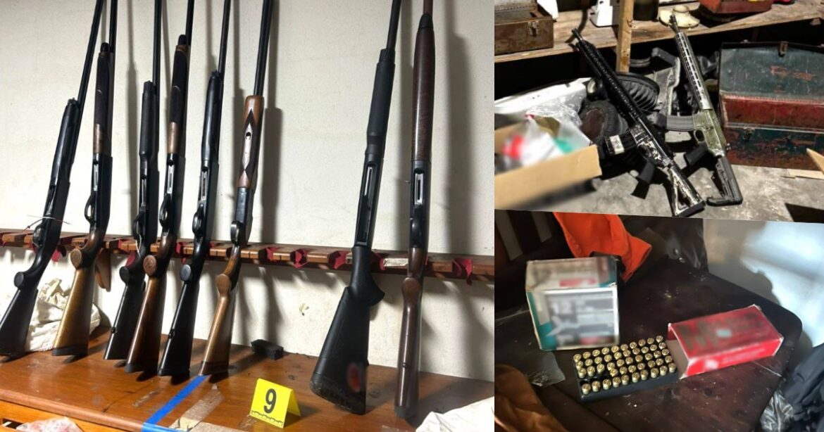 FGR asegura arsenal y vehículos en inmueble de Abasolo, Tamaulipas