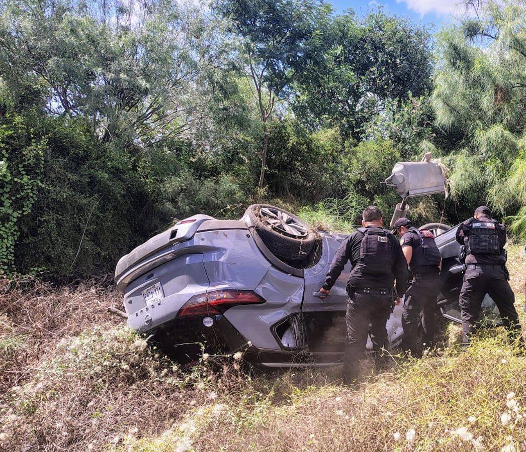 Vuelca camioneta en la Matamoros-Victoria; dos mujeres lesionadas