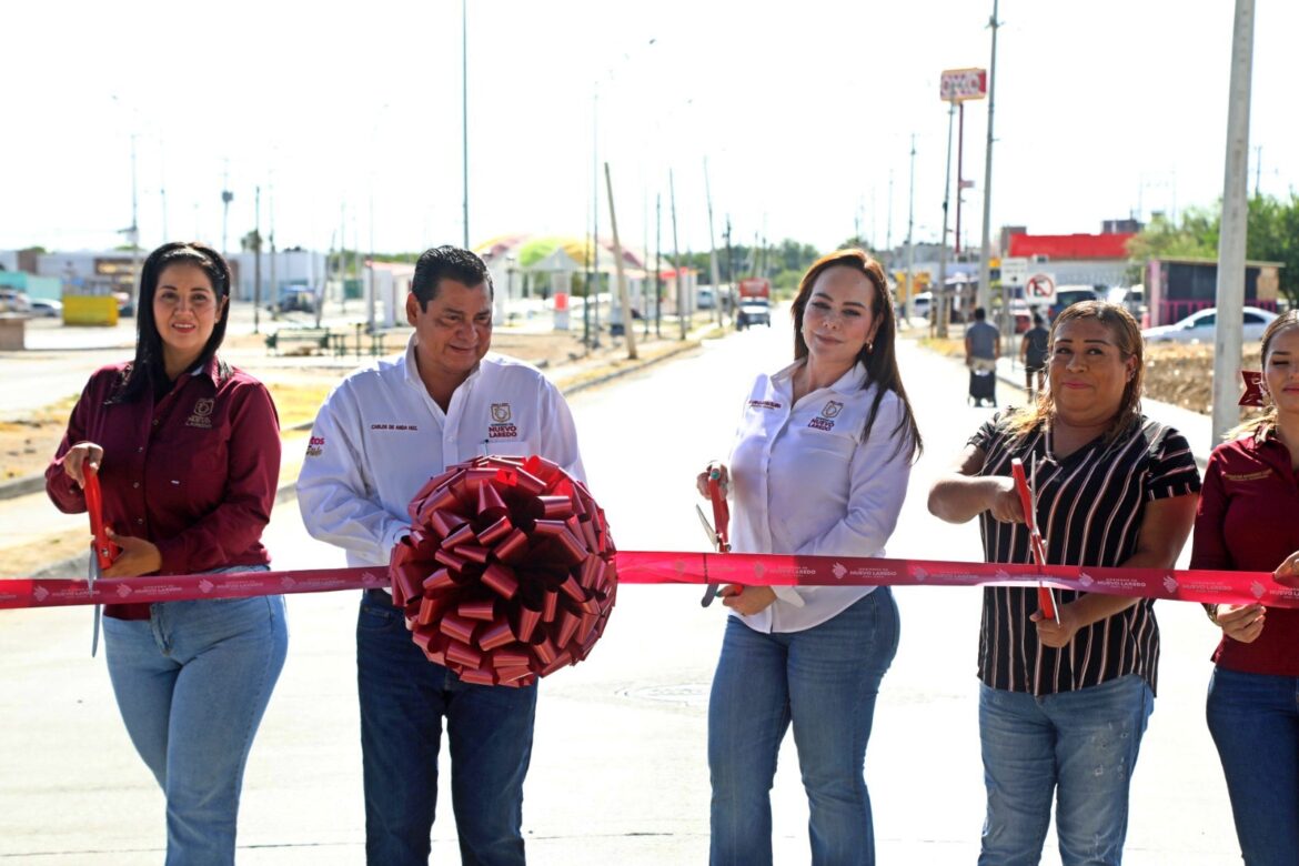 Entrega Carmen Lilia Canturosas dos obras viales en el poniente de la ciudad con inversión superior a los 6.6 mdp