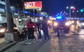 Motociclista se impacta contra semáforo en zona dorada de Tampico