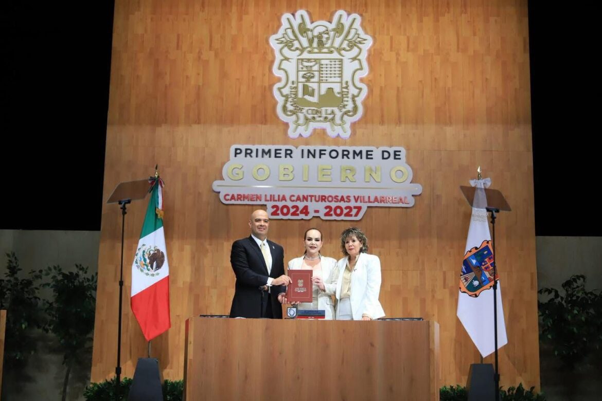 “Juntos lo hacemos posible”: presenta Carmen Lilia Canturosas primer informe de resultados del segundo periodo
