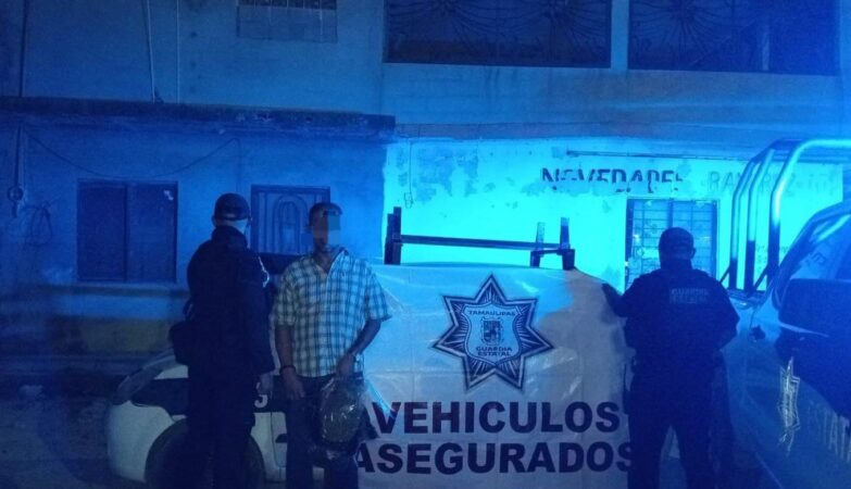 Guardia Estatal detiene a conductor con un kilo de marihuana en Reynosa