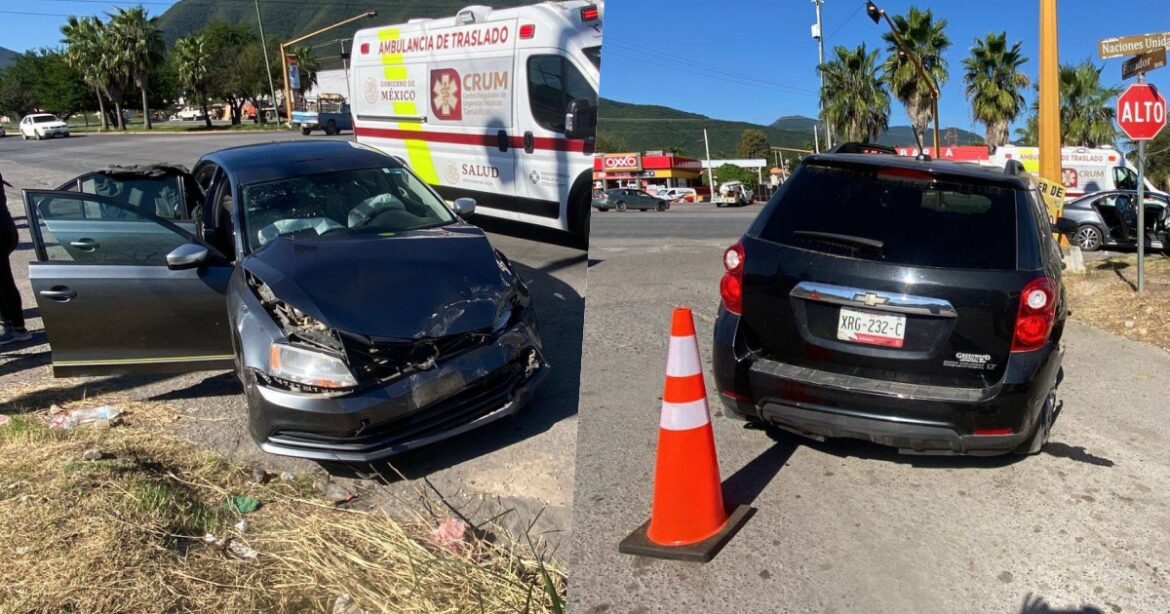 Falla en semáforos causa accidente en cruce de Ciudad Victoria