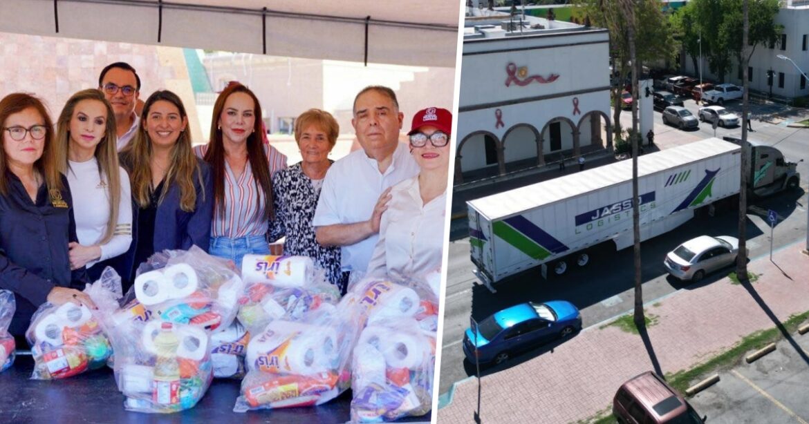 Nuevo Laredo suma esfuerzos junto a Carmen Lilia Canturosas; envían más de 50 toneladas de ayuda al sur