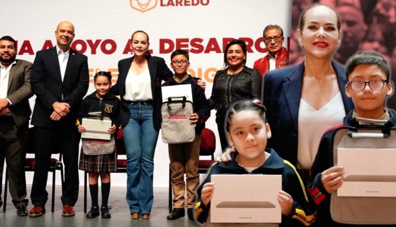 Carmen Lilia Canturosas entrega 840 tabletas a alumnos destacados