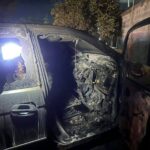 Camioneta se incendia en Libramiento de Ciudad Victoria