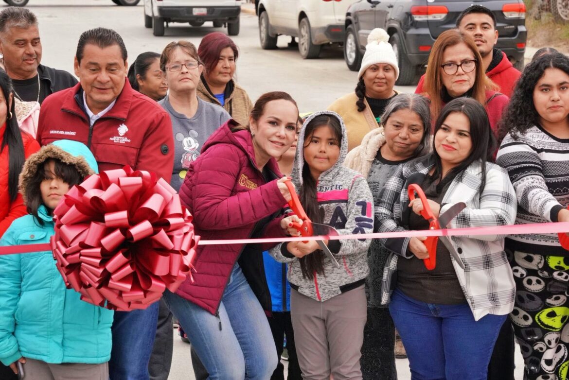Gobierno de Nuevo Laredo refuerza infraestructura vial en Los Olivos; entrega calles pavimentadas con concreto hidráulico