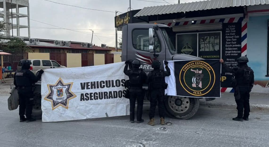 Aseguran tractocamión tras daños a videovigilancia en Reynosa