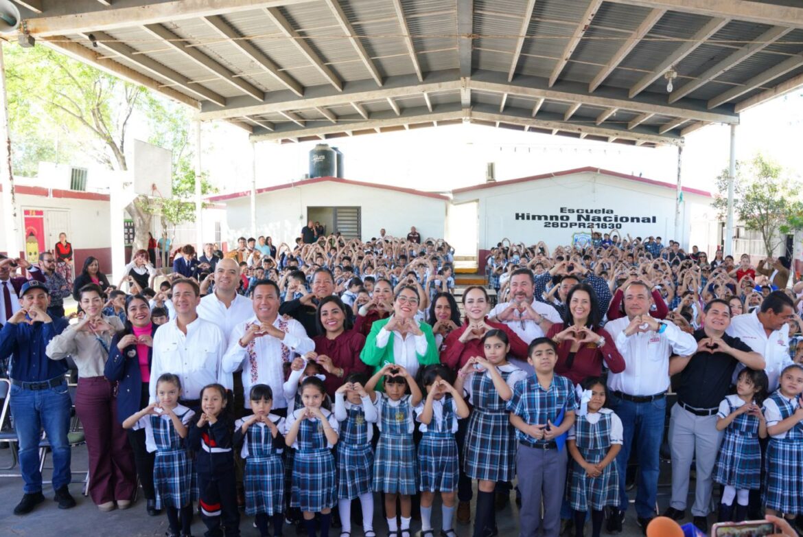 Alcaldesa Carmen Lilia Canturosas transforma primaria al poniente de Nuevo Laredo con construcción de nuevas aulas