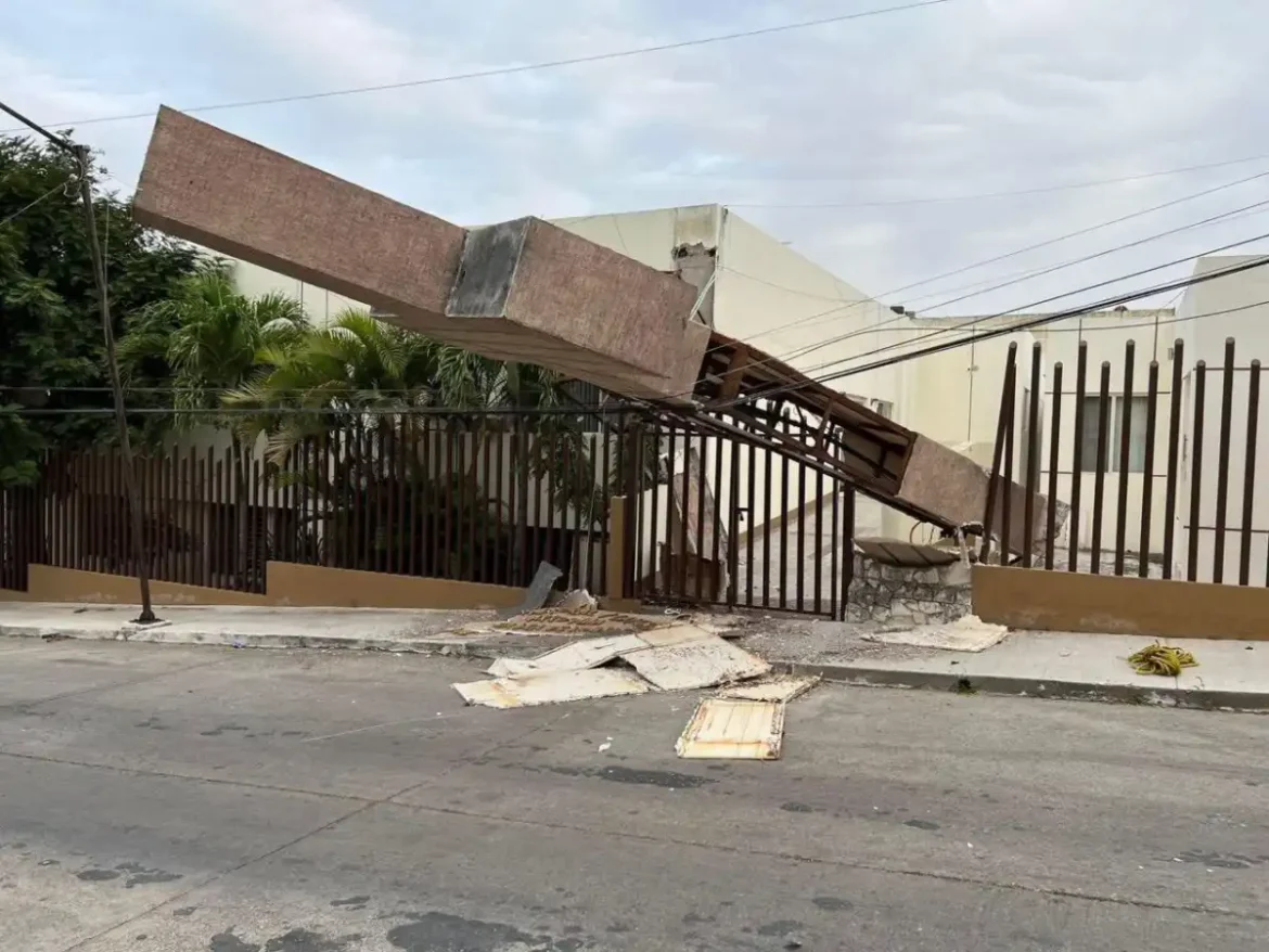 Fuertes vientos causan daños en la zona sur del estado