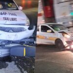 Motociclista ignora semáforo y es impactado por taxi en Altamira