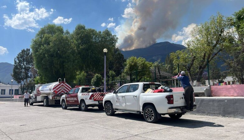 Combaten incendio forestal en Miquihuana; afecta 69 hectáreas