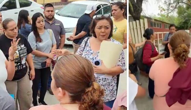 Padres de familia protestan en primaria de Victoria por presuntas irregularidades
