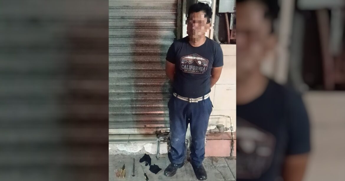 Detienen a hombre por intentar forzar negocio de telefonía en Ciudad Victoria