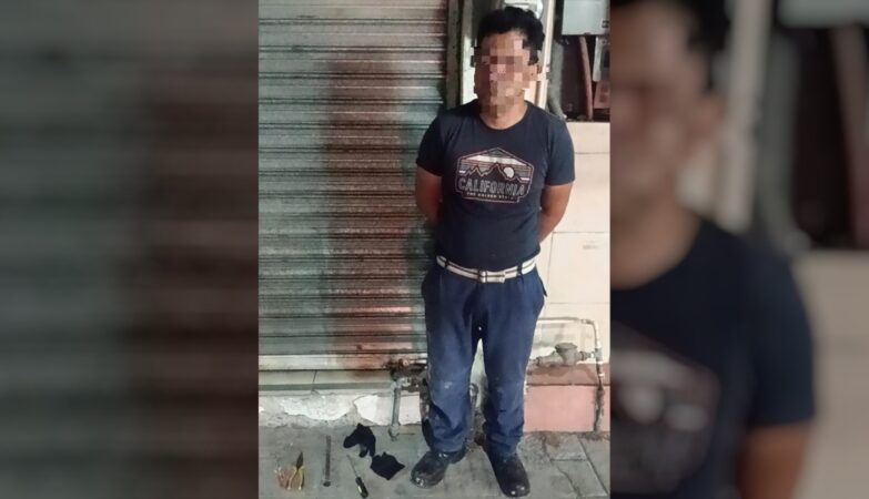 Detienen a hombre por intentar forzar negocio de telefonía en Ciudad Victoria
