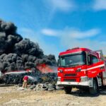 Viento complica combate a incendio en relleno sanitario de Ciudad Victoria