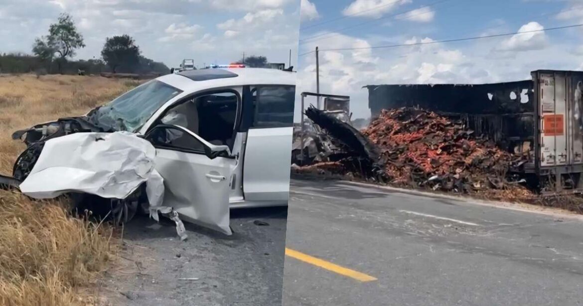 Madre e hijo quedan prensados tras choque con tráiler en San Fernando