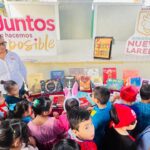 Niñas y niños participan en la Biblioteca Itinerante Nuevo Laredo, programa de lectura del Gobierno Municipal