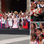 Coros escolares de niñas y niños se presentan en Palacio Nacional durante el Primer Concurso Nacional de Coros Escolares