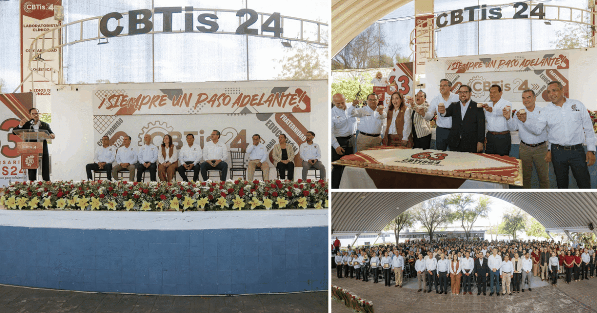 CBTis 24 de Ciudad Victoria cumple 63 años y reconoce a nueve docentes
